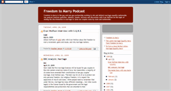 Desktop Screenshot of freedomtomarrypodcast.blogspot.com