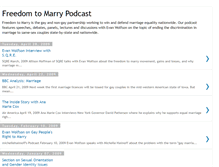 Tablet Screenshot of freedomtomarrypodcast.blogspot.com