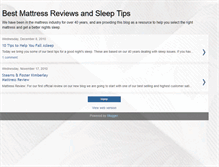 Tablet Screenshot of best-mattress-reviews.blogspot.com