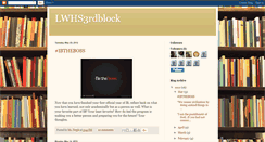 Desktop Screenshot of lwhs3rdblock.blogspot.com