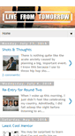 Mobile Screenshot of livefromtomorrow.blogspot.com