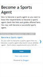 Mobile Screenshot of becomeasportsagent.blogspot.com