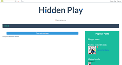 Desktop Screenshot of hiddenplay.blogspot.com