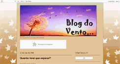 Desktop Screenshot of blogdovento.blogspot.com