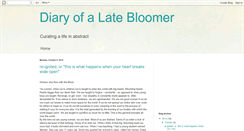 Desktop Screenshot of diaryofalatebloomer.blogspot.com