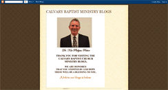 Desktop Screenshot of calvarybaptistministries.blogspot.com