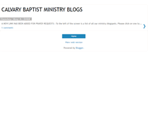 Tablet Screenshot of calvarybaptistministries.blogspot.com