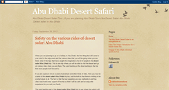 Desktop Screenshot of abudhabidesertsafari.blogspot.com