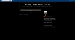 Desktop Screenshot of katesinterestingwords.blogspot.com