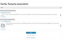 Tablet Screenshot of kaributanzaniaassociation.blogspot.com