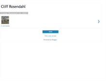 Tablet Screenshot of cliffrosendahl.blogspot.com
