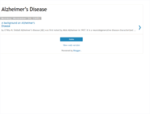 Tablet Screenshot of alzheimersdiseasefacts.blogspot.com