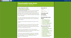 Desktop Screenshot of downloadable-audio-books.blogspot.com