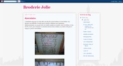 Desktop Screenshot of broderiejolie.blogspot.com