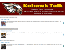 Tablet Screenshot of kohawktalk-katie.blogspot.com