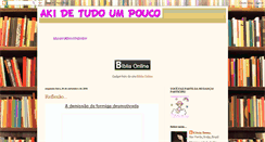 Desktop Screenshot of akidetudoumpouco.blogspot.com