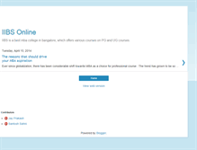 Tablet Screenshot of iibsbangalore.blogspot.com