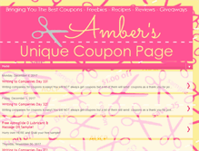 Tablet Screenshot of ambersuniquecouponpage.blogspot.com