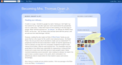 Desktop Screenshot of becomingmrsthomasdeanjr.blogspot.com