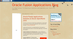 Desktop Screenshot of orafusionapps.blogspot.com