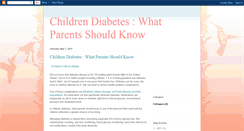 Desktop Screenshot of childrendiabeteswhatparentsshouldkno.blogspot.com