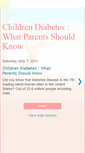 Mobile Screenshot of childrendiabeteswhatparentsshouldkno.blogspot.com