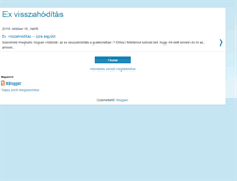 Tablet Screenshot of exvisszahoditas.blogspot.com
