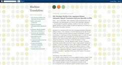 Desktop Screenshot of machinetranslation.blogspot.com
