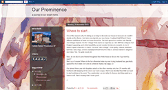 Desktop Screenshot of ourprominence.blogspot.com