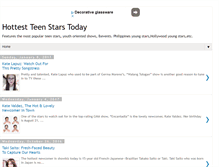 Tablet Screenshot of hottestteenstars.blogspot.com