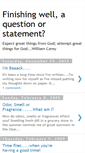 Mobile Screenshot of finishingwellaquestionorstatement.blogspot.com