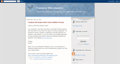 Desktop Screenshot of freelancewebanalytics.blogspot.com