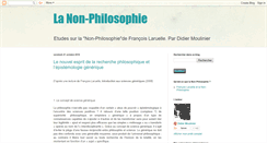 Desktop Screenshot of la-non-philosophie.blogspot.com