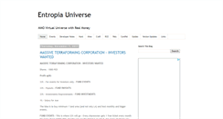 Desktop Screenshot of entropia-universe-mmorpg.blogspot.com