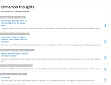Tablet Screenshot of cinnamonthoughtsunfoldtonight.blogspot.com