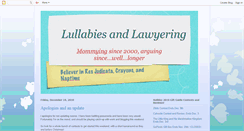 Desktop Screenshot of lullabiesandlawyering.blogspot.com