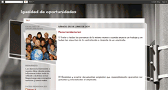 Desktop Screenshot of igualdaddeopotunidades.blogspot.com