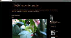 Desktop Screenshot of poeticamentemujer.blogspot.com