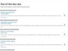 Tablet Screenshot of outofboxdox.blogspot.com