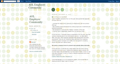 Desktop Screenshot of aolemployeecommunity.blogspot.com