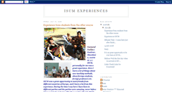 Desktop Screenshot of isumexperiences.blogspot.com