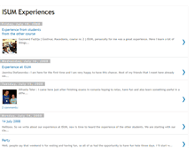Tablet Screenshot of isumexperiences.blogspot.com