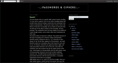 Desktop Screenshot of passandciphers.blogspot.com