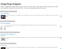 Tablet Screenshot of gingersnapsnippets.blogspot.com
