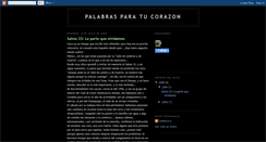 Desktop Screenshot of palabrasparatucorazon.blogspot.com