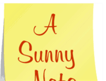 Tablet Screenshot of a-sunny-note.blogspot.com