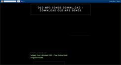 Desktop Screenshot of oldmp3songsdownload.blogspot.com