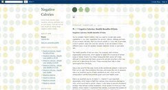 Desktop Screenshot of negative-calories.blogspot.com