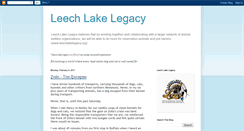Desktop Screenshot of leechlakelegacy.blogspot.com
