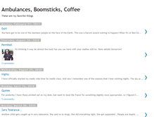Tablet Screenshot of ambulancesboomstickscoffee.blogspot.com